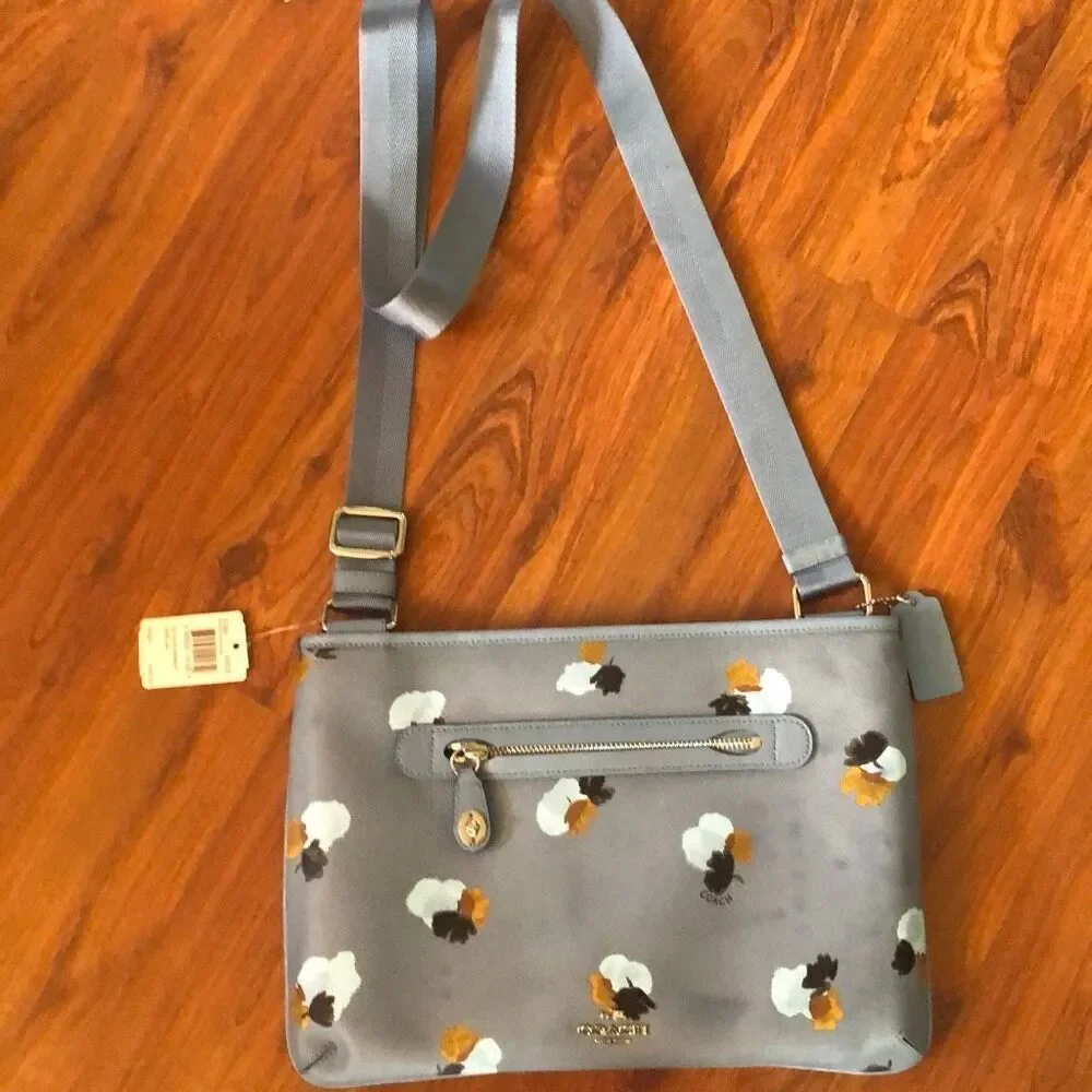 NWT Coach Taylor Blue cross body bag AS IS
